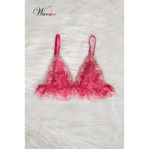 Áo ngực bralette cao cấp wannabe anr09 chân ngực nhún bèo xinh xắn , nữ tính