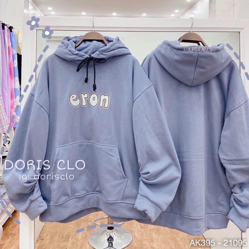 Áo Hoodie Nỉ Tay Phồng Cánh Dơi UNISEX Nỉ Bông Dày Dặn Hàng QC Áo Hoodie Nữ Nỉ Ngoại SWEATER Nữ ERON - AK3395