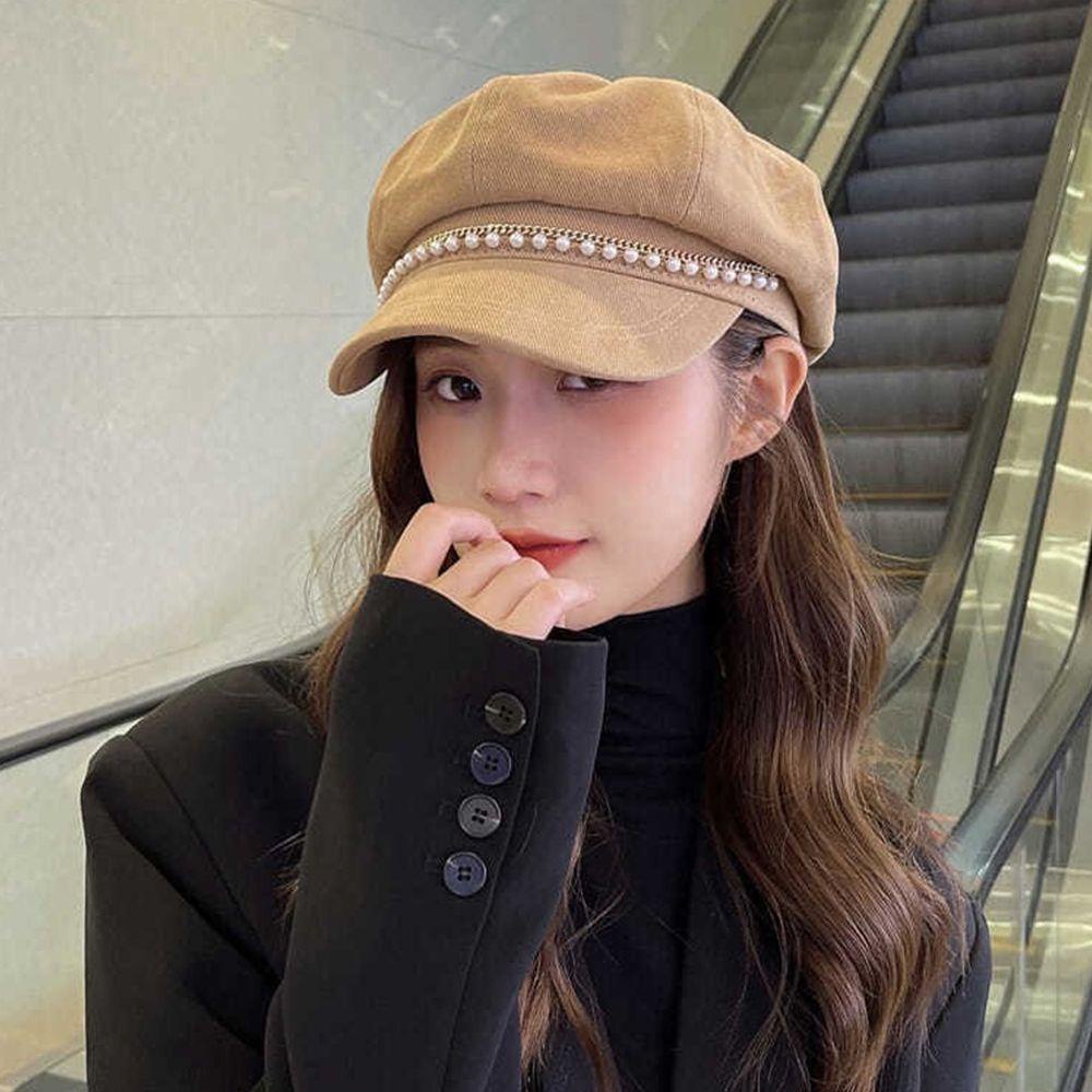 NICKOLAS Mũ Beret Vải Cotton Polyester Phong Cách Cổ Điển Thời Trang Cho Nữ