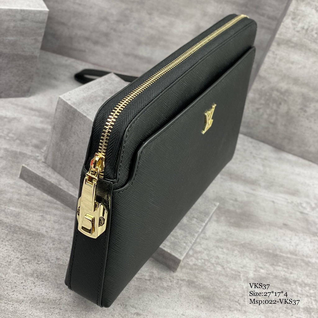 Clutch - Ví cầm tay nam nữ khóa số LV Da bò cao cấp  - VKS37