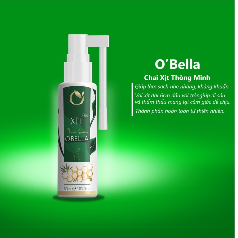 Dung dịch vệ sinh phụ nữ Xịt thảo dược Obella - Hỗ trợ Điều trị các vấn đề Viêm Nhiễm Phụ Khoa