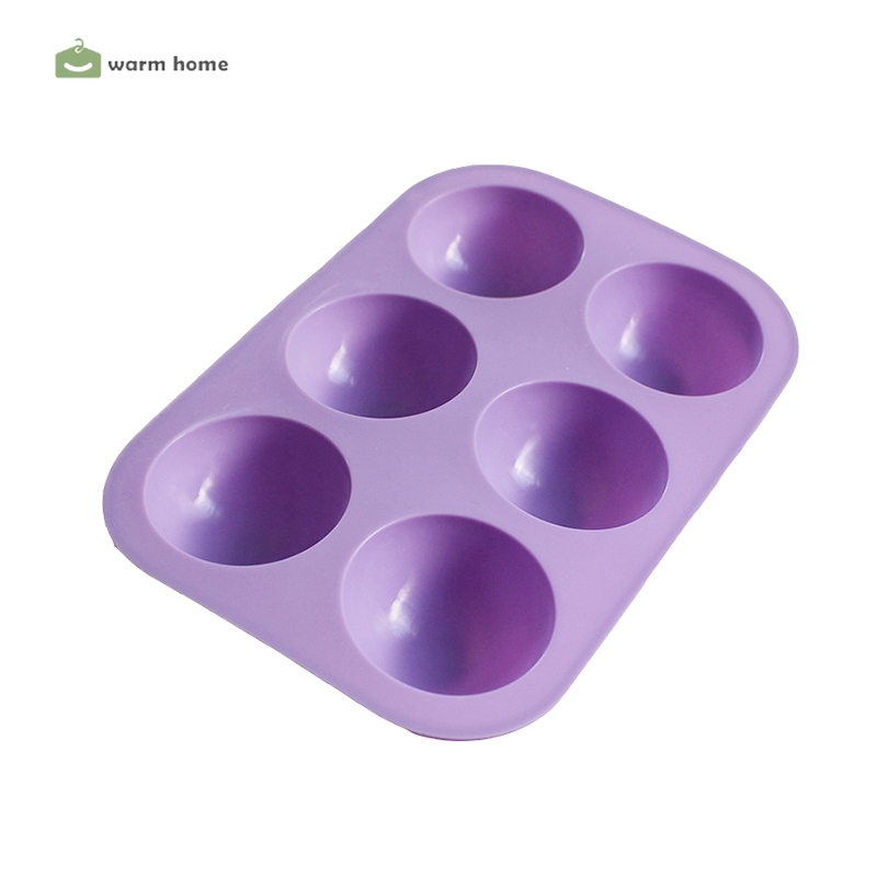 Khuôn Làm Bánh Hình Bán Cầu 3d 6 Lỗ Bằng Silicon