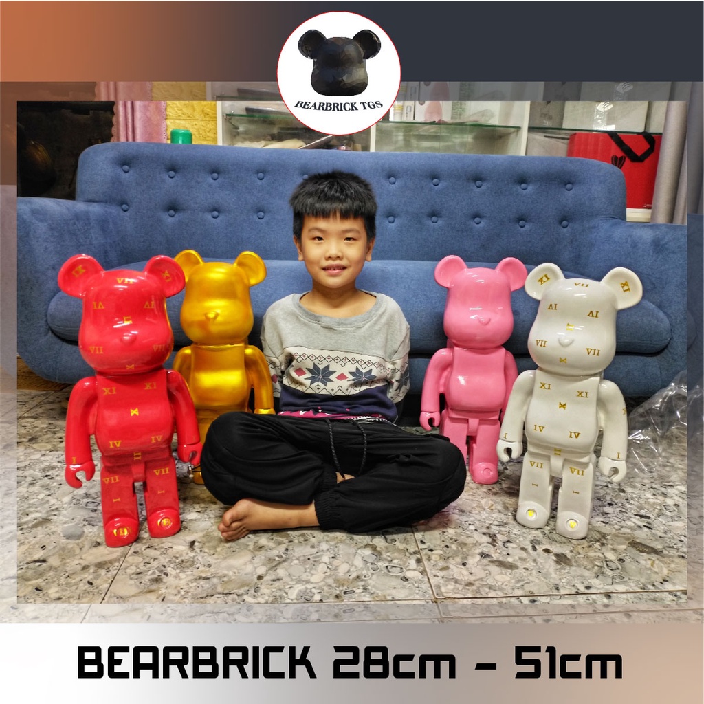 Tượng BEARBRICK, GẤU BEARBRICK 400% cao 28cm, 51cm Trơn và La Mã giá rẻ