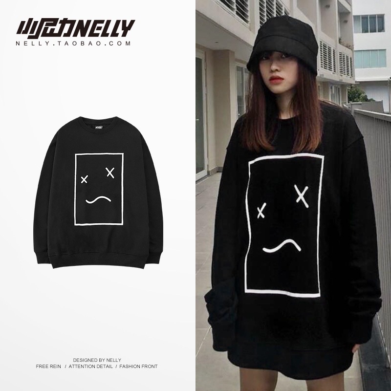 ( HÀNG SẴN ) Áo nỉ sweater Nelly lót lông unisex nam nữ nelly36