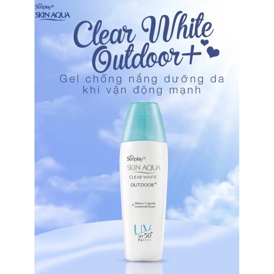 Kem chống nắng Skin Aqua dưỡng da khi vận động mạnh CLEAR WHITE OUTDOOR