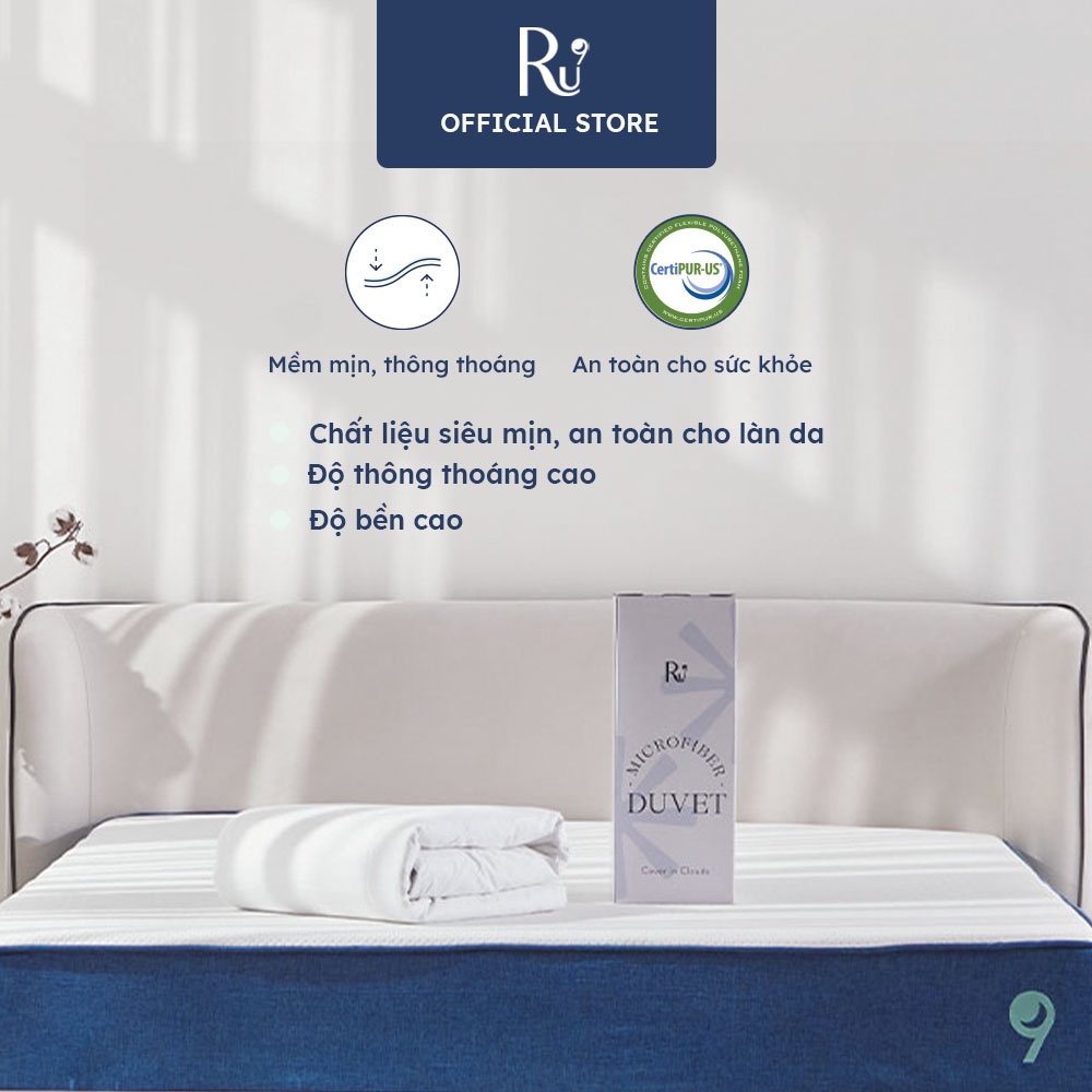 Chăn Mây Hè MicroFiber Ru9 - Chất Liệu Sợi Bông Siêu Mềm Mịn, Mang Lại Cảm Giác Cuộn Mình Trong Mây - 3 kích thước