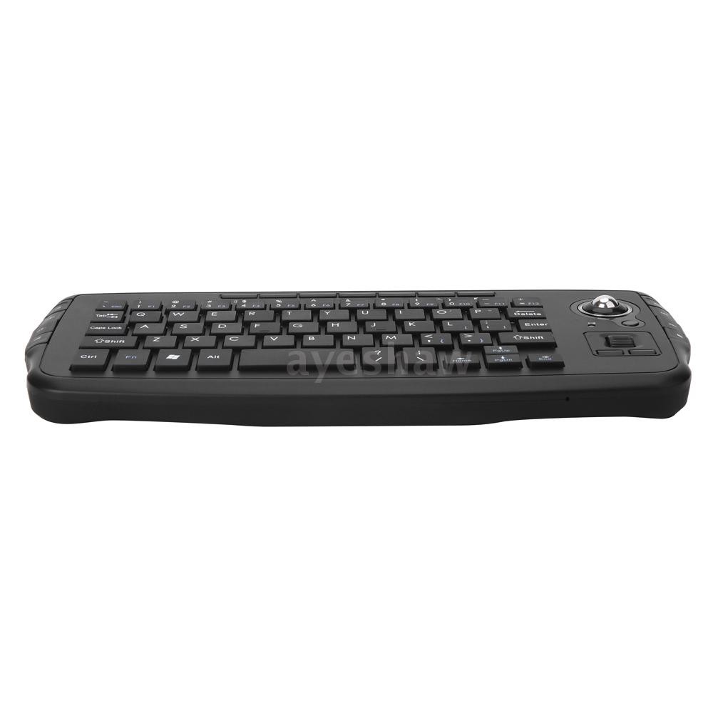 Ayeshaw E30 2.4GHz Wireless Keyboard with Trackball Mouse Scroll Wheel Remote Control for Android TV