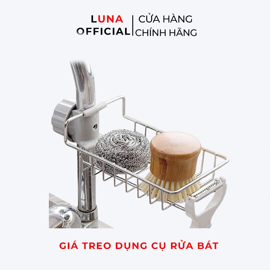 Giỏ treo inox 304 gắn bồn rửa chén, kệ đựng để đồ rửa chén bát tiện dụng