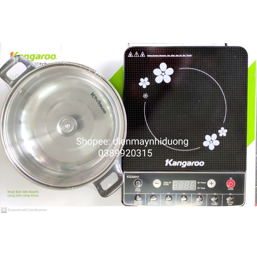 Bếp Từ Kangaroo KG20IH1 KG20IH6 KG365i KG420i KG15IC1 - Tặng Kèm Nồi Lẩu - kích hoạt bảo hành điện tử