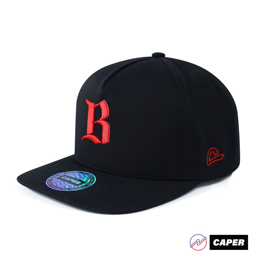 Mũ nón snapback form đứng chính hãng Caper thêu chữ B nhiều màu phong cách hiphop cá tính trẻ trung