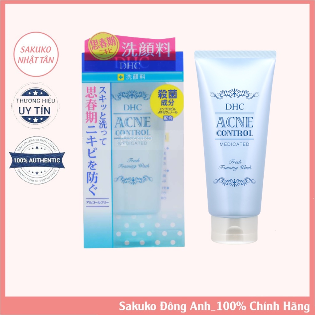 Sữa Rửa Mặt DHC Acne Control Fresh Foaming Wash Ngừa Mụn Sáng Da Hiệu Quả