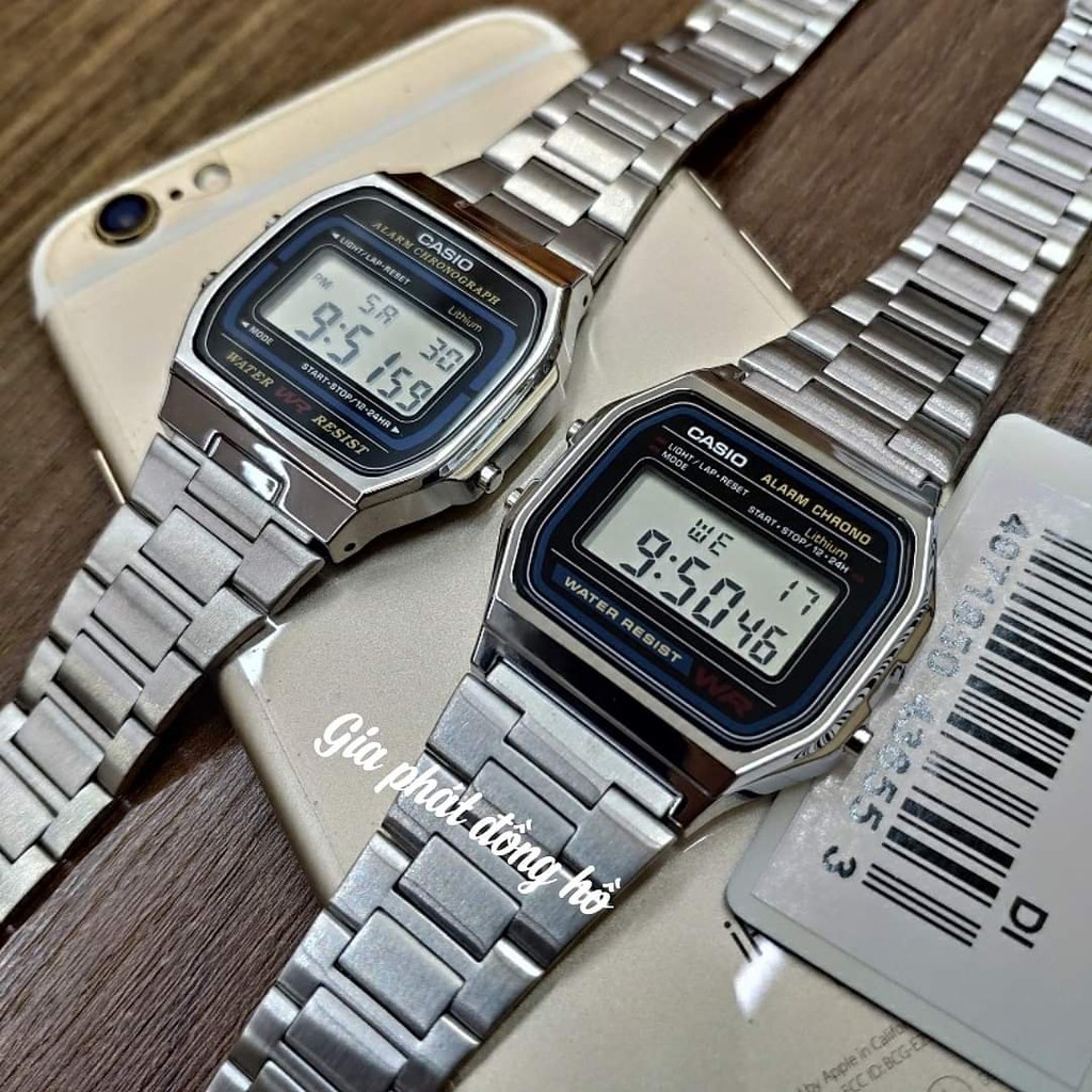 Đồng hồ nam nữ Casio A159 full box điện tử máy Nhật chống nước siêu đẹp-HN_001