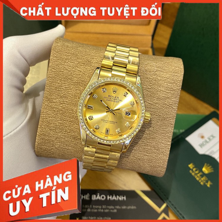 Đồng hồ nam rolex - 99 viên đá viền hàng cao cấp, mạ màu không gỉ