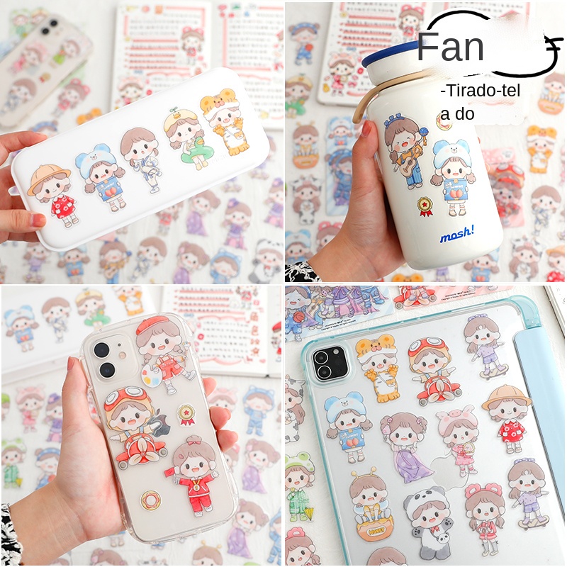 ✔️24 Cái / Gói ❤️Miếng Dán Hoạt Hình Chống Thấm Nước Trang Trí Nhật Ký Độc Đáo