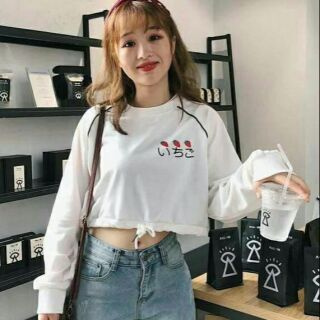 Áo croptop dài tay, Áo nữ, Áo crop đẹp, Áo crop top xinh