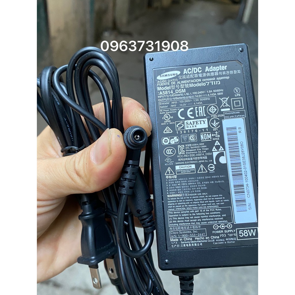 Adapter nguồn samsung 14V-4.143A 58w chính hãng