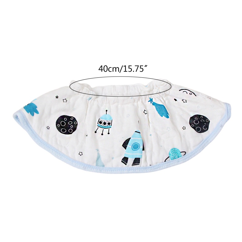 Set 2 Yếm Ăn Cotton Sợi Tre Xoay 360 Độ In Họa Tiết Hoạt Hình Cho Bé Sơ Sinh