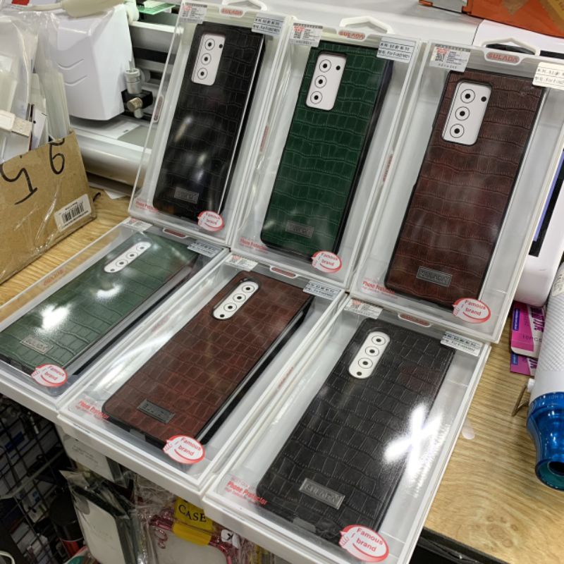 Ốp lưng Samsung Zfold 2 / Z Fold 2 / Zfold 3 / Z Fold 3 kiểu vân da cá sấu hàng công ty full box