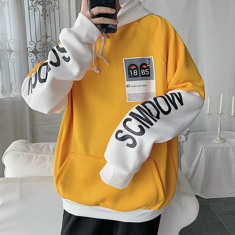 Áo khoác hoodie nỉ 🚚 FREESHIP 🚚 Áo khoác nam nữ unisex mẫu phối hai màu TEBI của nam chất nỉ dày dặn