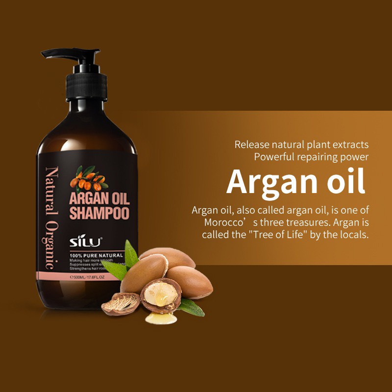 Dầu gội đầu Argan Oil chăm sóc tóc khô sơ chẻ ngọn phục hồi hư tổn ngăn ngừa rụng tóc chai 500ml