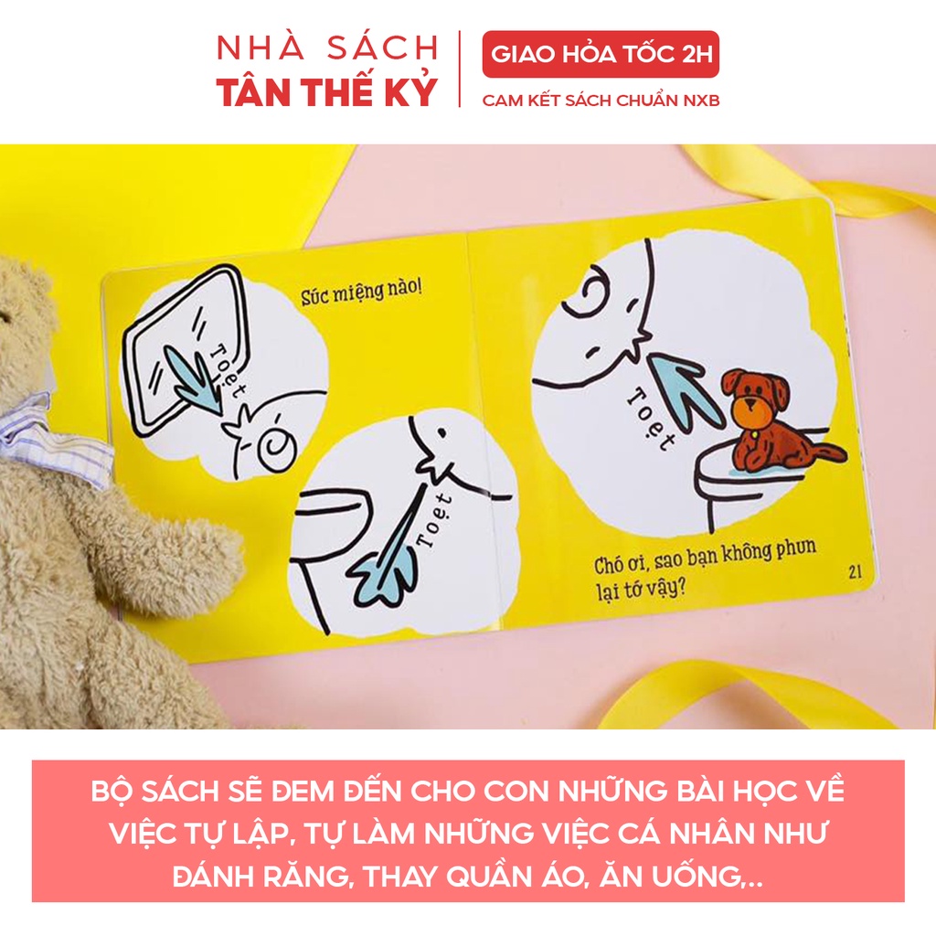 Sách Ehon Nhật Bản kỹ năng sống Miu Miu tự lập cho bé 1-6 tuổi (Bộ 8 cuốn)