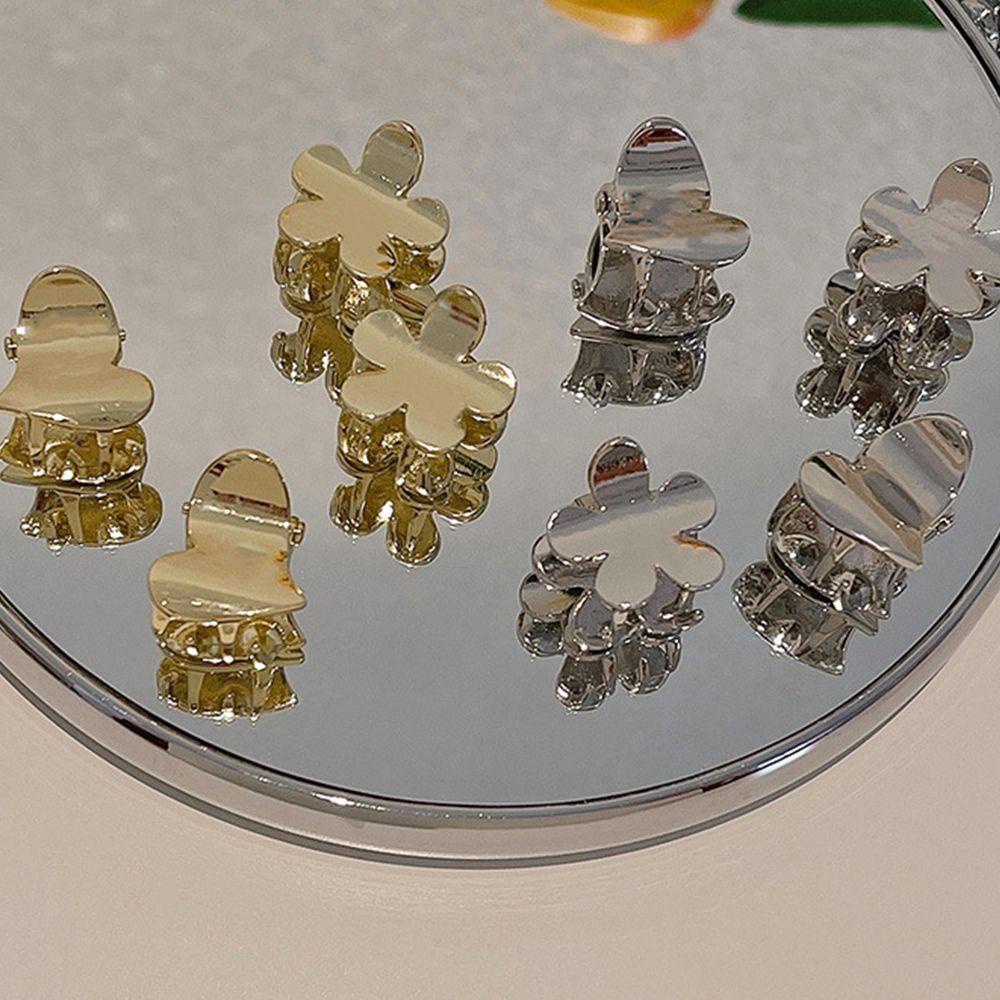 EXPEN Kẹp Tóc Kim Loại Hình Hoa Trái Tim Màu Trơn Thời Trang Hàn Quốc Cho Nữ