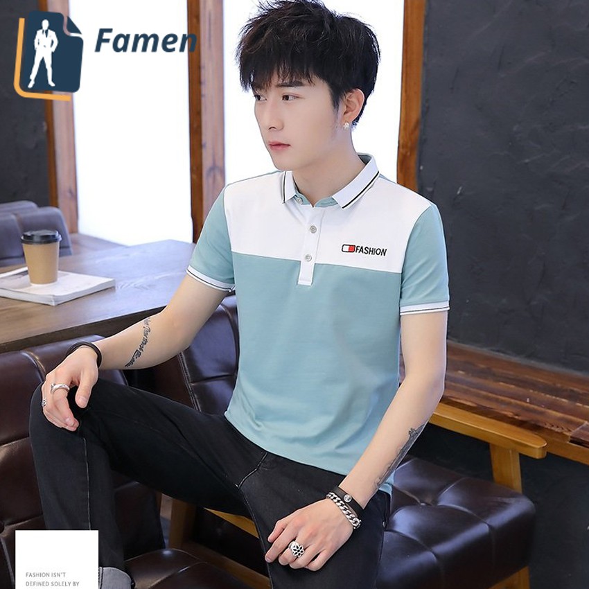 Áo Thun Nam đẹp và thời trang cổ bẻ có viền tại shop Famen | BigBuy360 - bigbuy360.vn