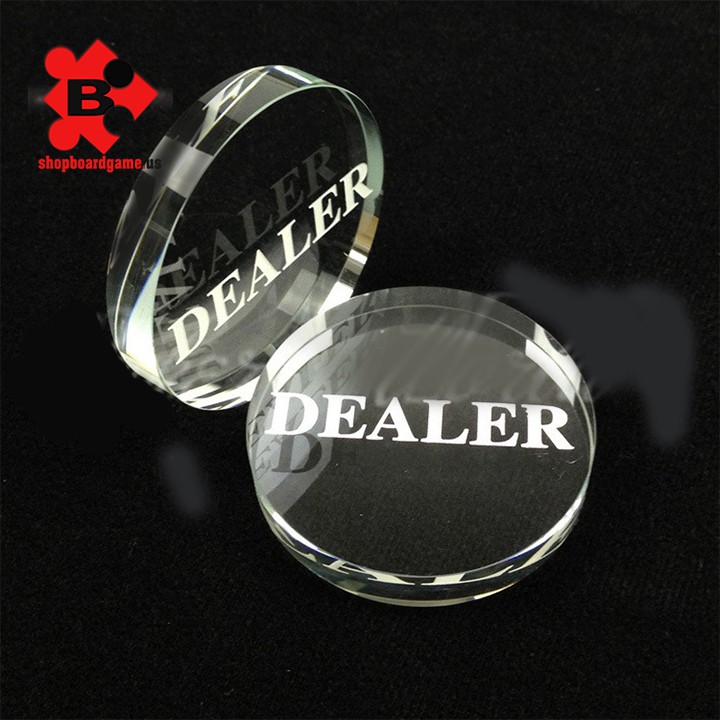 Nút Dealer acrylic trong suốt cao cấp