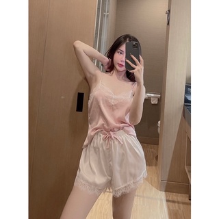 Set đồ ngủ đùi lụa latin hình thật - chất lụa siêu mềm