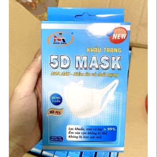 HỘP 10 KHẨU TRANG 5D MASK NAM ANH - HÀNG CHÍNH HÃNG