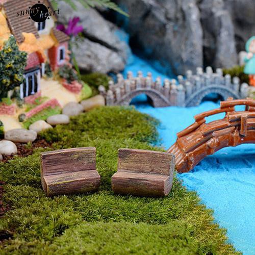 Ghế sofa gỗ mini trang trí nhà búp bê