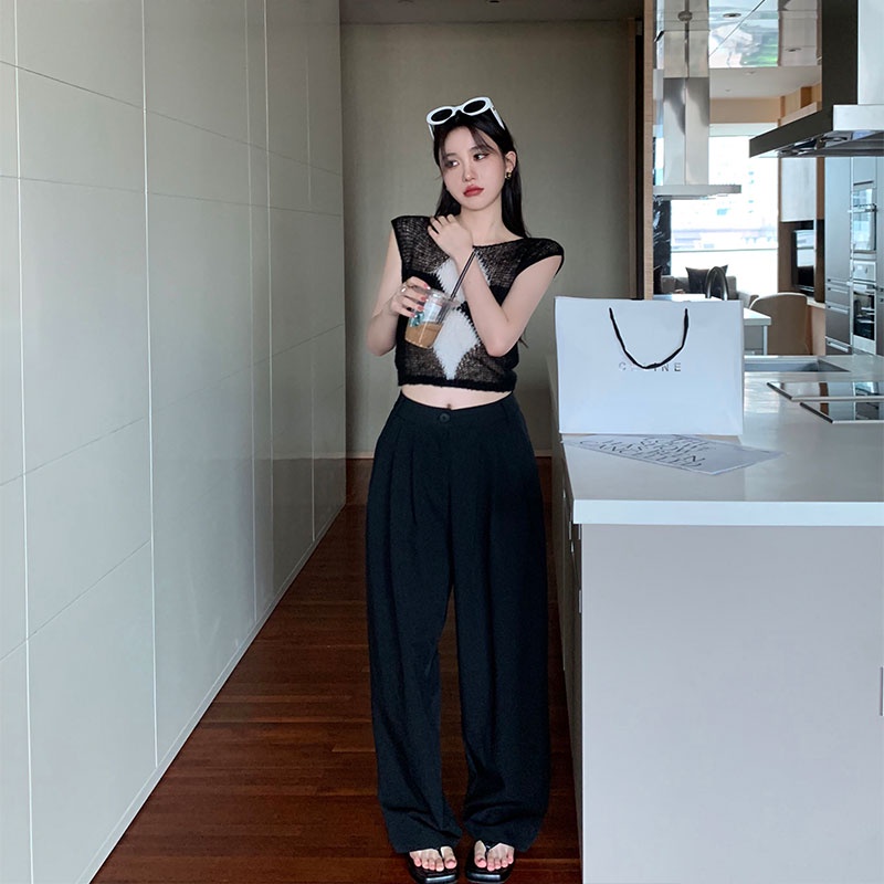 Áo Dệt Kim Không Tay Thiết Kế Mới Thời Trang Dành Cho Nữ