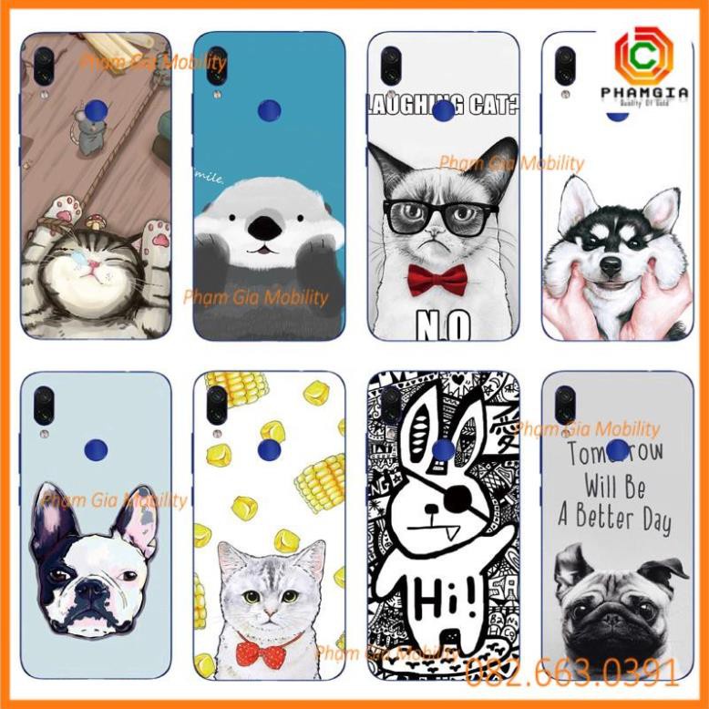 ốp lưng in hình chú chó, mèo dễ thương cute VIVO U3/Y19/Y5S/Y17/Y15/Y12/U3X