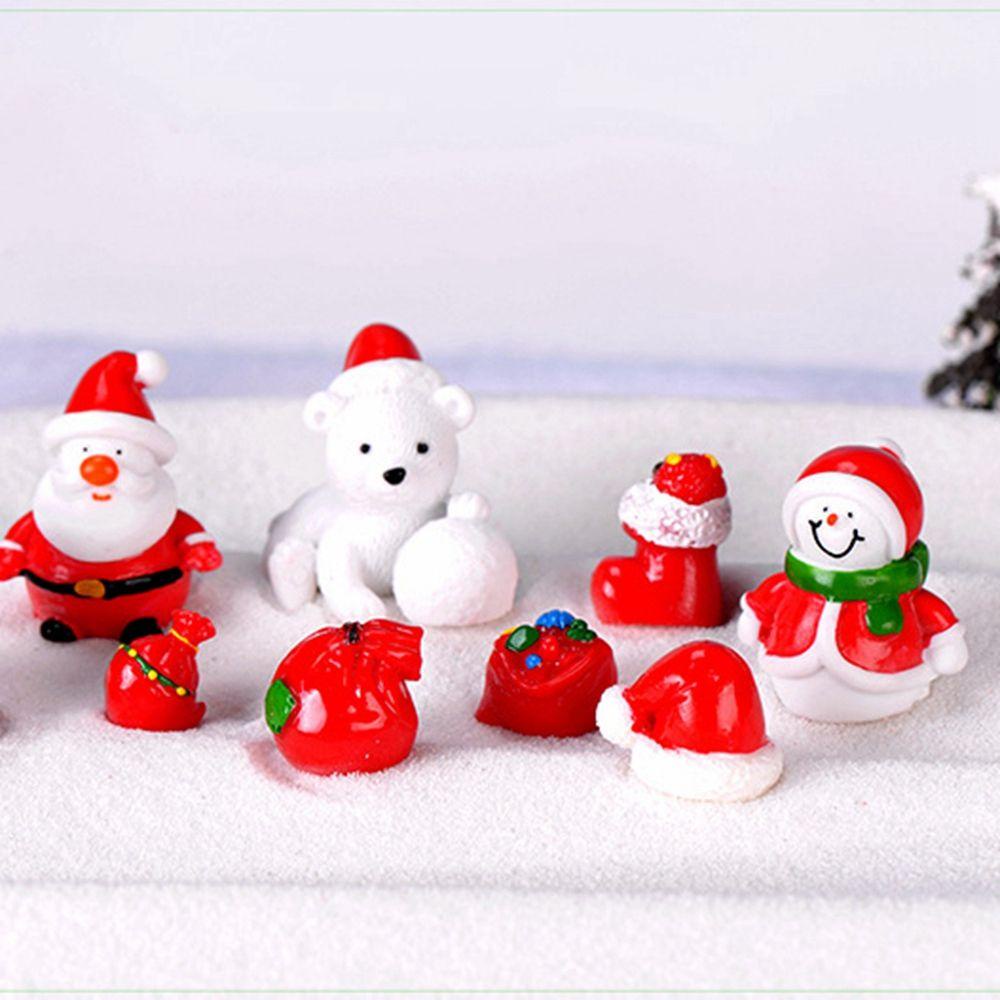 Mô Hình Ông Già Noel Bằng Nhựa Dễ Thương Trang Trí Tiểu Cảnh