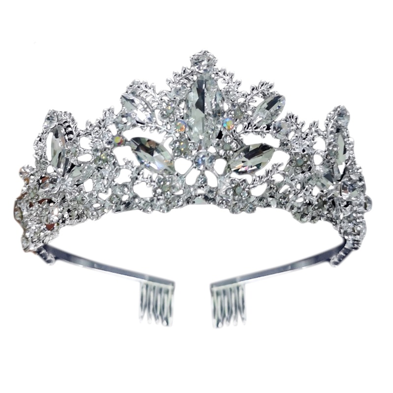 Vương Miện Đính Đá Pha Lê Giả Sang Trọng Cho Cô Dâu