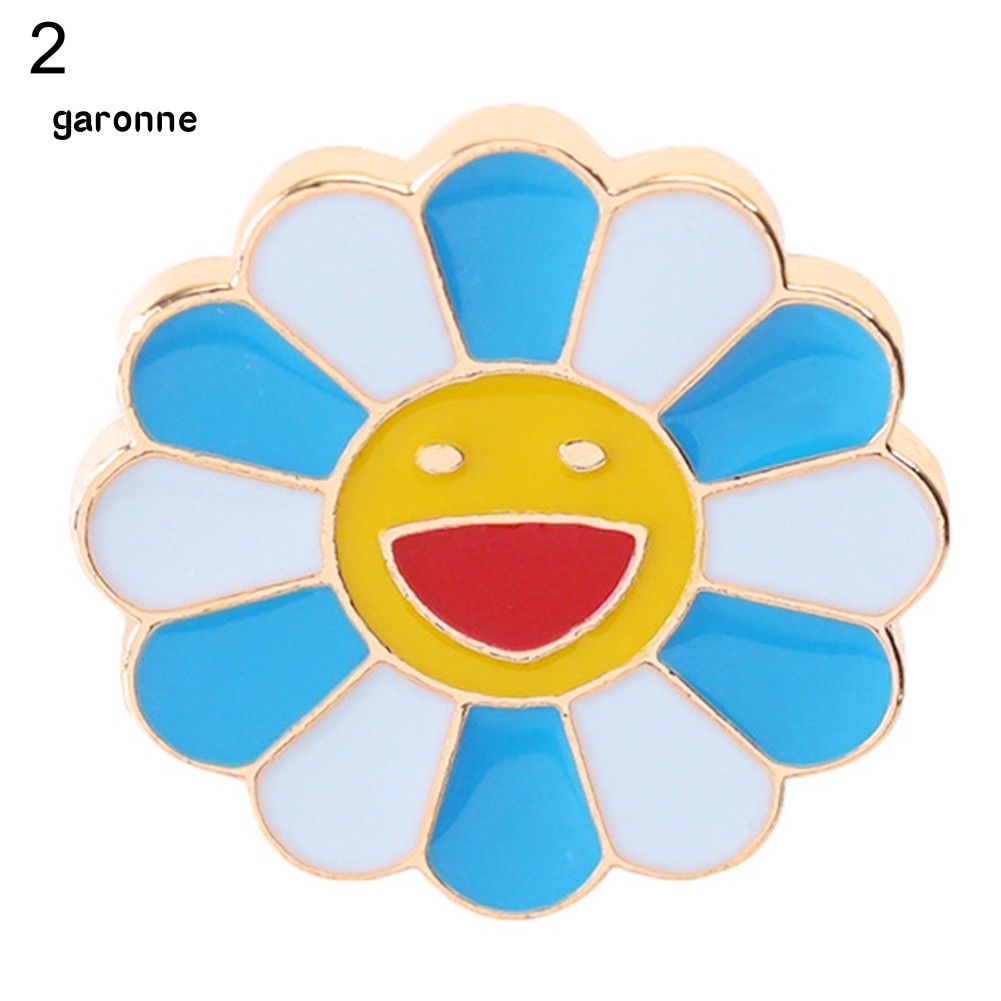 GA_Colorful Sunflower Smile Brooch Pin Collar Badge Bags Jewelry Clothes Decor