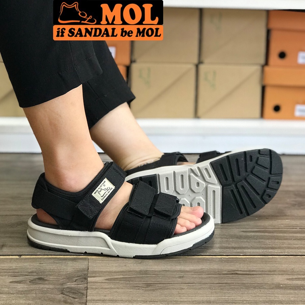 Sandal couple nam nữ quai dù cao cấp hiệu MOL MS1804B2