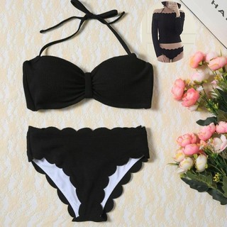 Bikini 3 mảnh áo chễ vai