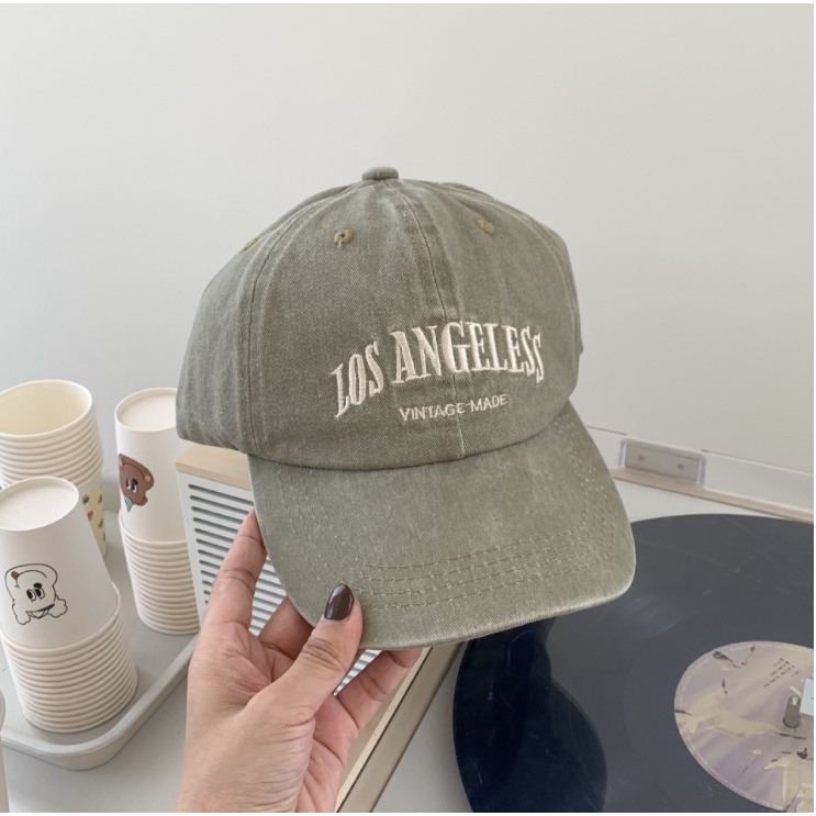 Mũ lưỡi trai thêu Los Angeles nam nữ vải bò denim nón kết đi học đi chơi thời trang đẹp rẻ phong cách học sinh sinh viên