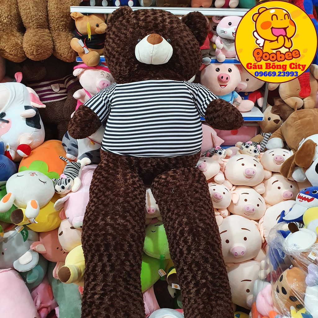 Gấu Bông Teddy Khổng Lồ Siêu To - Kích thước thực 1,83m (khổ vải 2,2m) - Thú nhồi bông lớn cao cấp