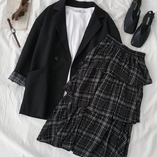 Set vest chân váy