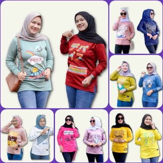 Image of SELLER 01√ Baju Kaos Atasan Wanita Lengan Panjang Wanita Kaos Tangan Panjang Muslim #KaosDeefas Kaos Original Kaos Premium #kaoswanita #Terbaru #Terlaris.