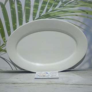 Dĩa xoài sứ trắng dày 12inch