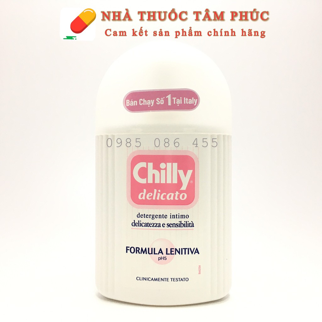 Chilly Delicado 200ml - Dung dịch vệ sinh phụ nữ nhập khẩu từ Ý dành cho da nhạy cảm