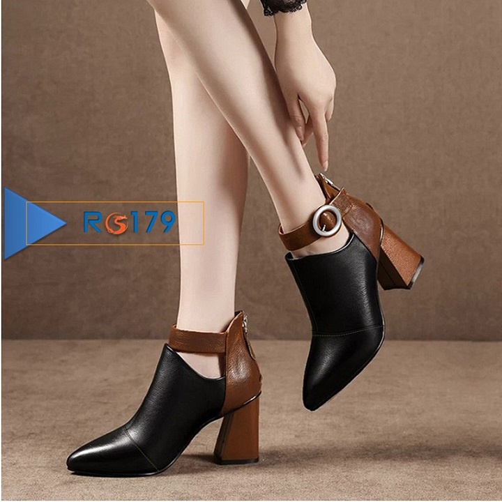Giày Boots quai hậu ROSATA RO179 7p - HÀNG VIỆT NAM - BKSTORE