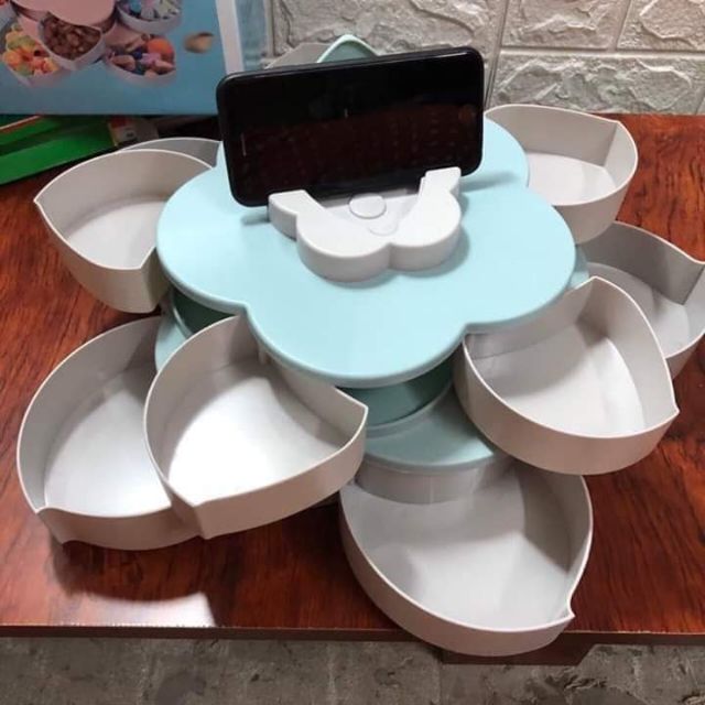 Khay đựng mứt 2 tầng