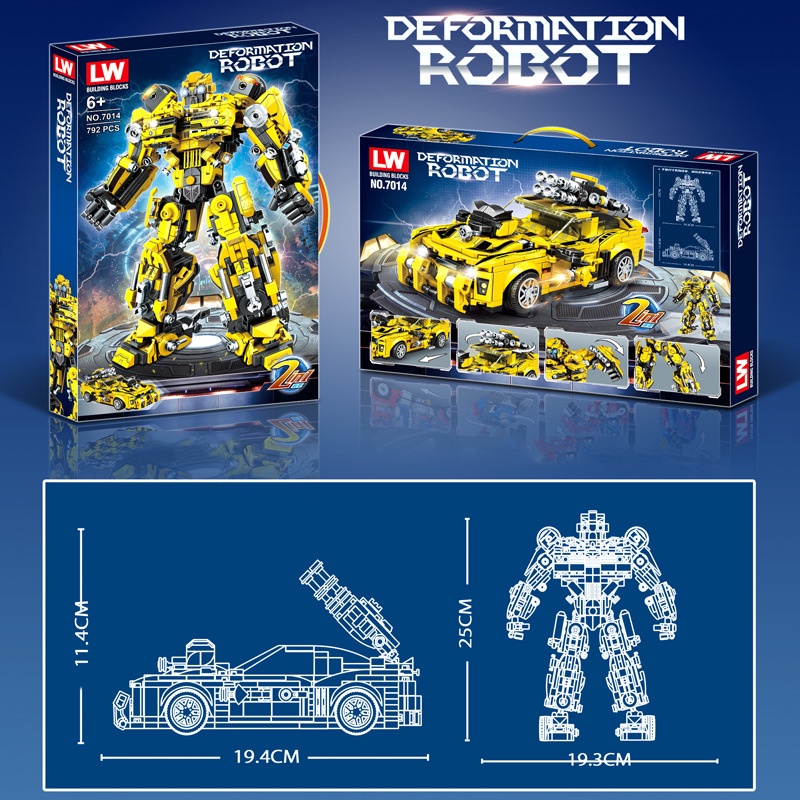 BỘ ĐỒ CHƠI XẾP HÌNH ROBOT Transformer BUMBLEBEE - Lắp Ráp Robot Người Máy Biến Hình