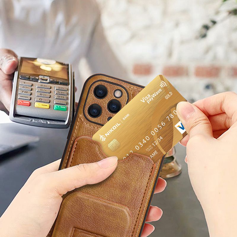 Bao Da Điện Thoại Có Ngăn Đựng Thẻ Đa Năng Chống Rơi Vỡ Cho iphone 11 12 13 14 pro max x xr xs max Ốp