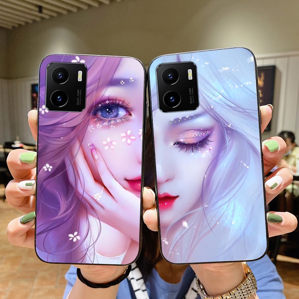 Ốp lưng điện thoại vivo y15s / y15a in hình phong cách nữ sang chảnh