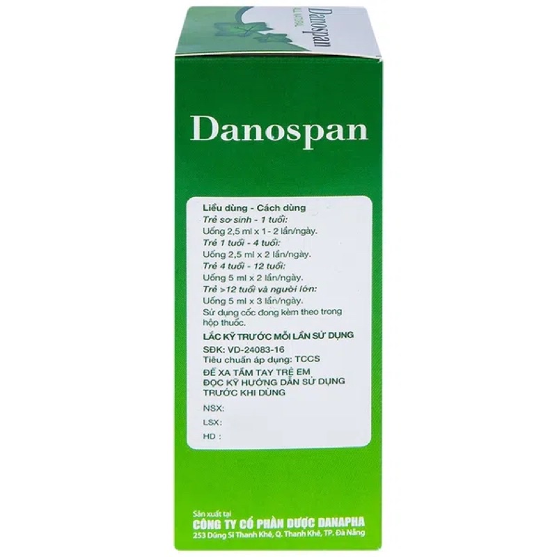 Siro Danospan Danapha 100Ml